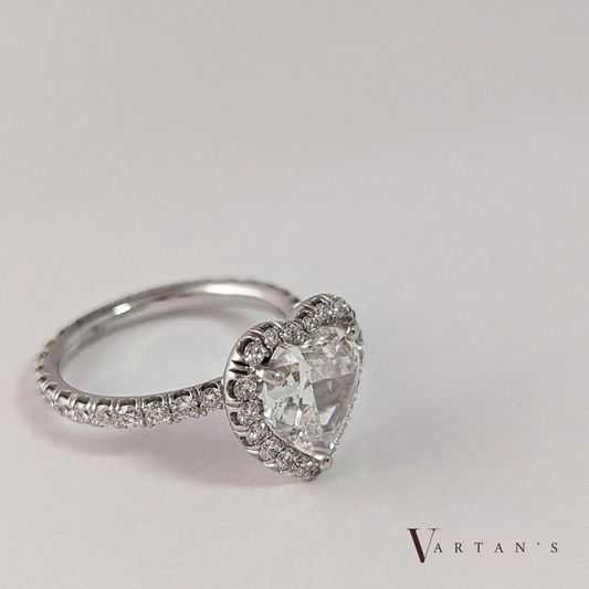 Heart Shape Diamond Engagement Ring