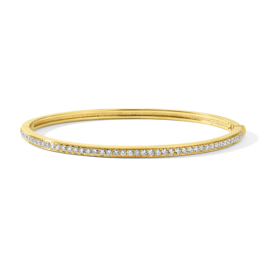 Bangle Hinge Bracelet with Round Diamonds