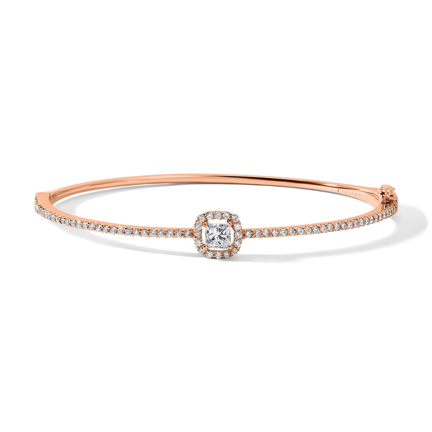 Princess Cut Charm Bangle