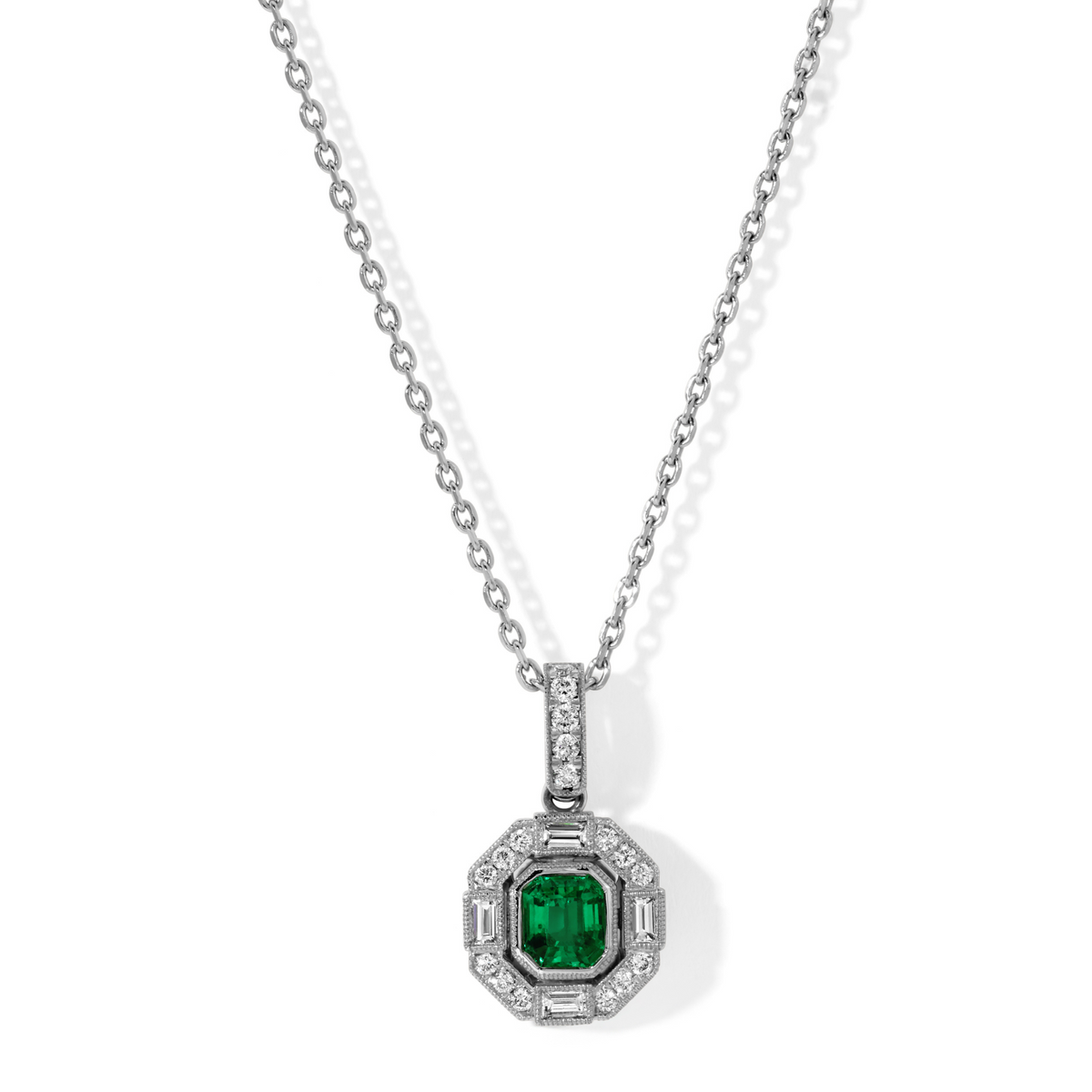 Art Deco Emerald Pendant
