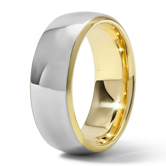 Men's 2-Toned Classic Wedding Band