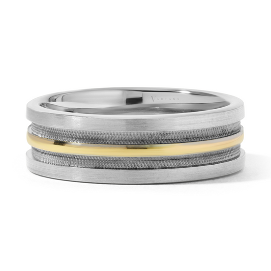 Men's Cross-Hatch Wedding Band