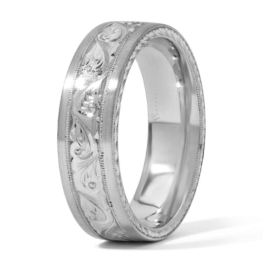 Men's Paisley Wedding Band