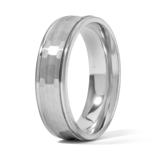 Hammered Men's Wedding Band