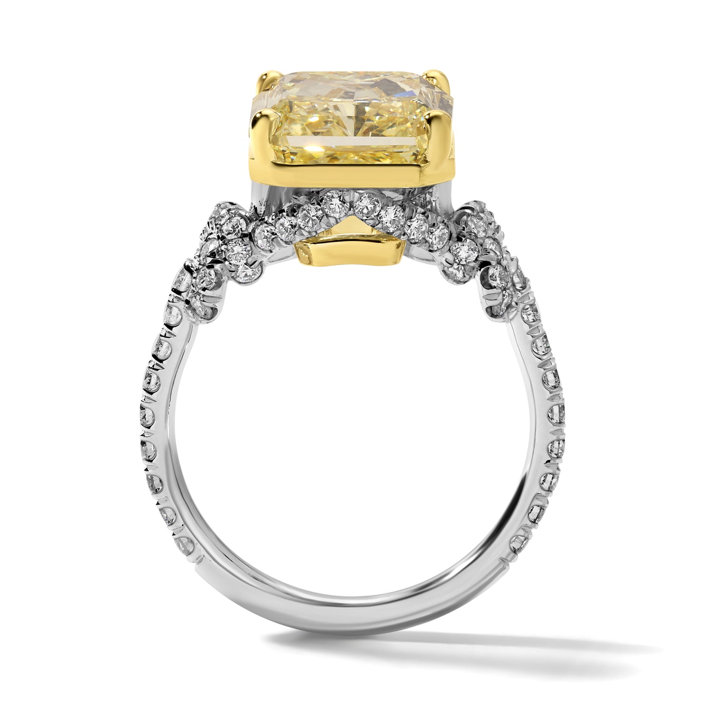 Fancy Yellow Radiant Engagement Ring