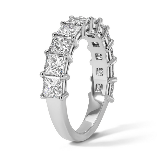 Princess Diamonds Wedding Band