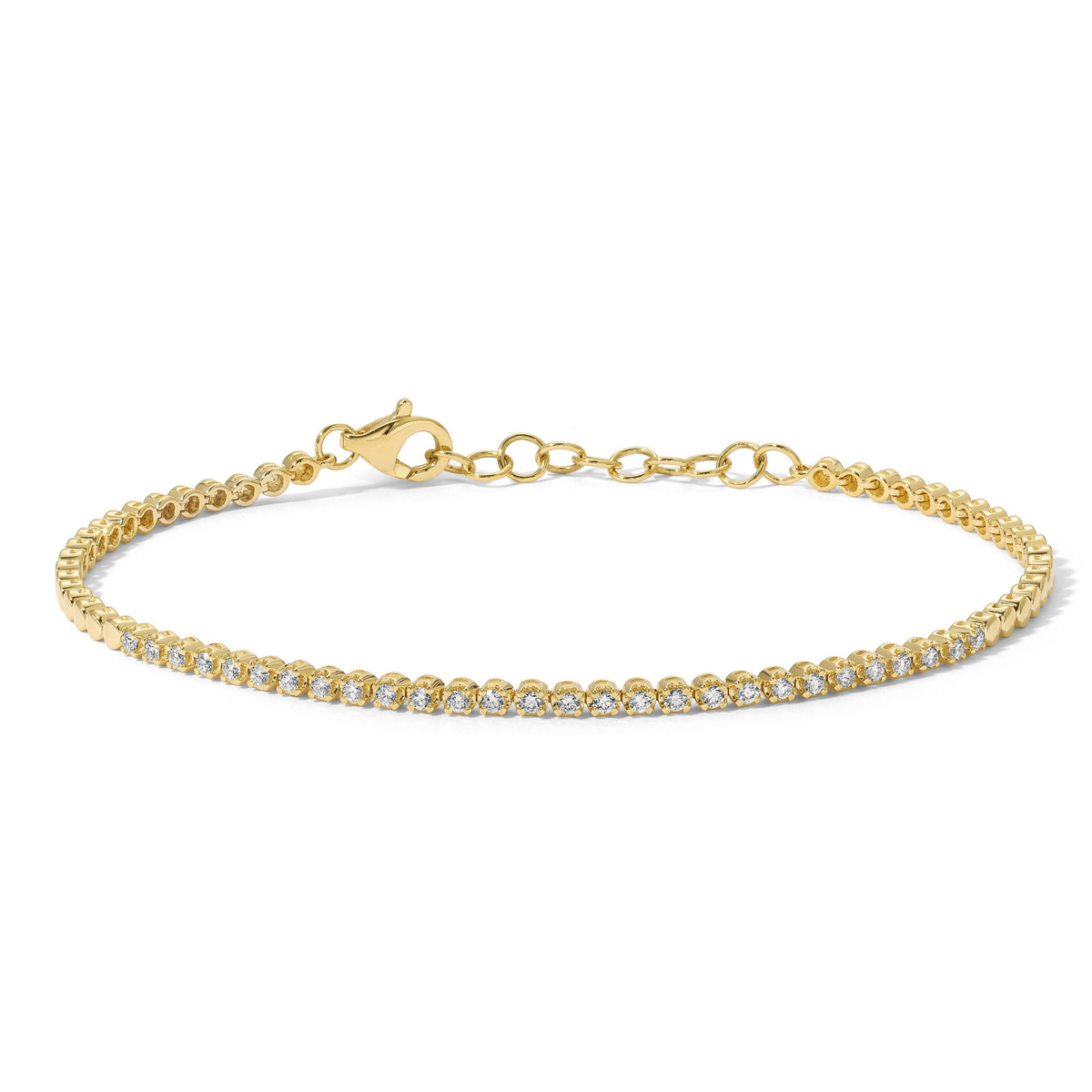 14K Yellow Gold Diamond Link Bracelet