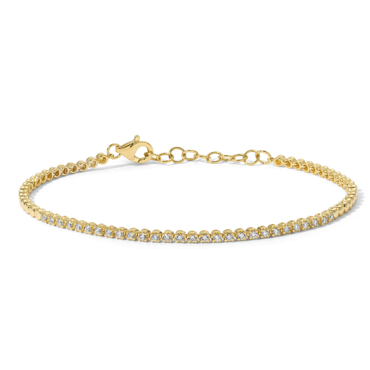 14K Yellow Gold Diamond Link Bracelet
