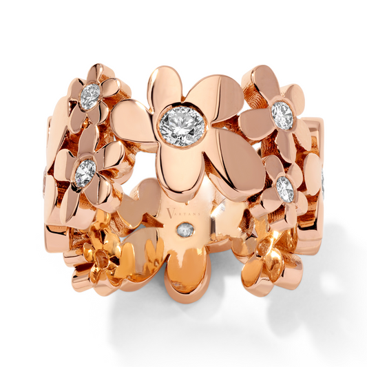 Floral Diamond Band