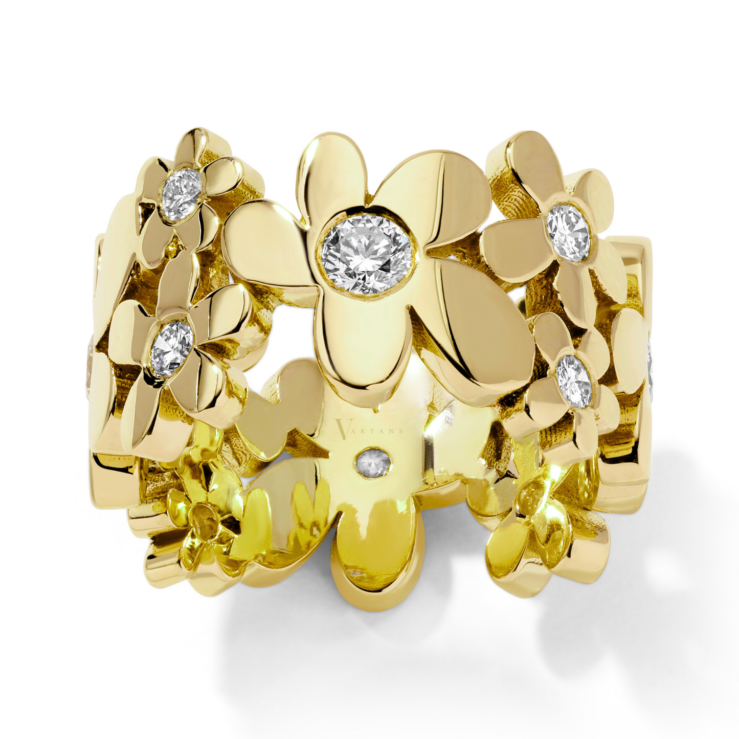 Floral Diamond Band
