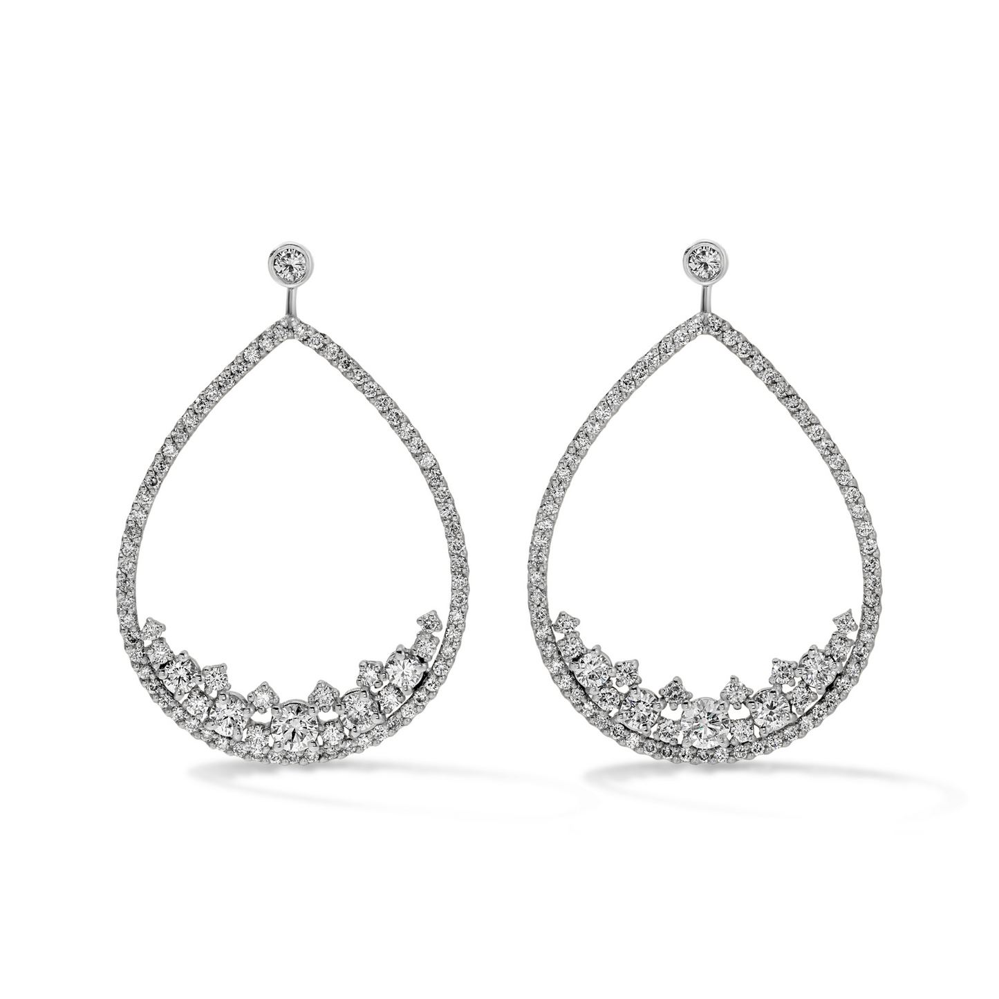 Tear Drop Diamond Earrings