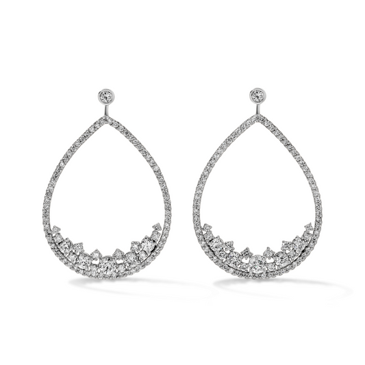 Tear Drop Diamond Earrings