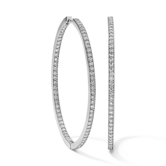Diamond Hoop Earrings