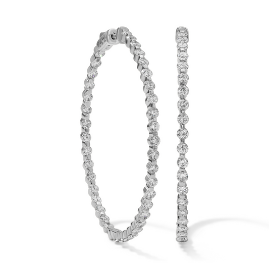 Diamond Hoop Earrings