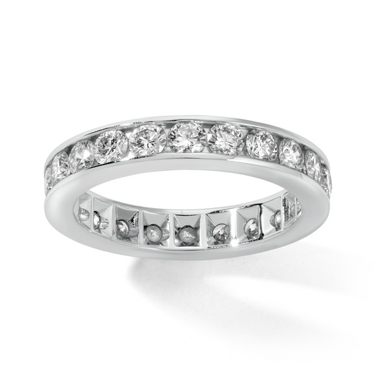 Vintage Round Diamond Eternity Band