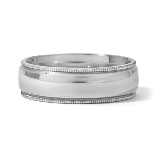 Men's Milgrain Wedding Band