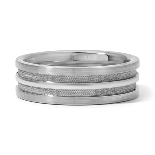 Men's Cross-Hatch Wedding Band
