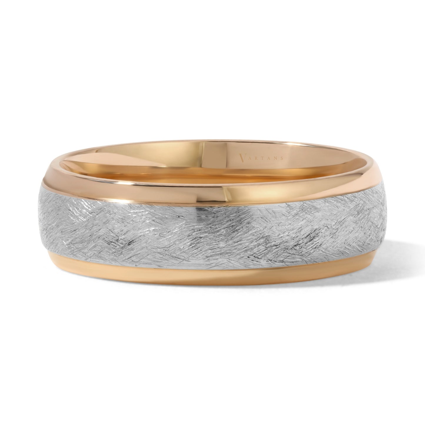 Men's 2-Toned Etched Wedding Band