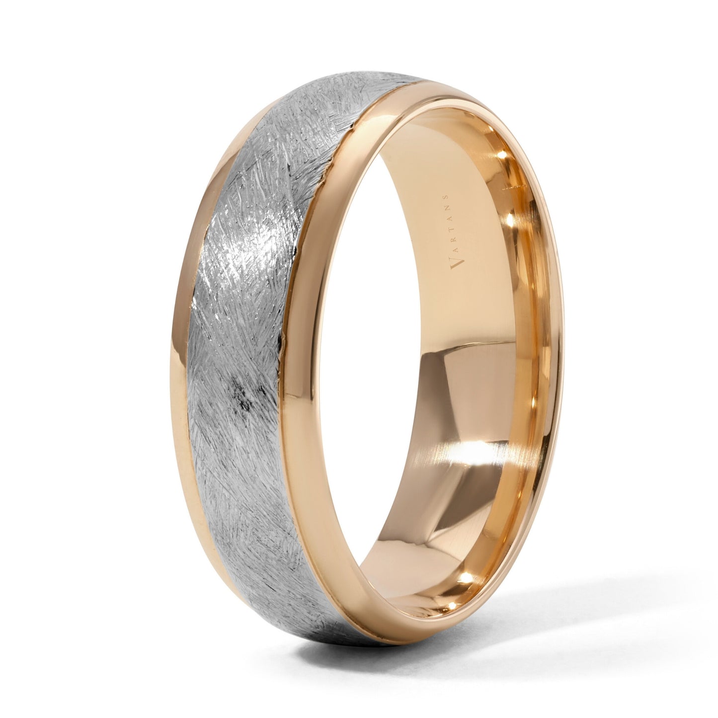 Men's 2-Toned Etched Wedding Band