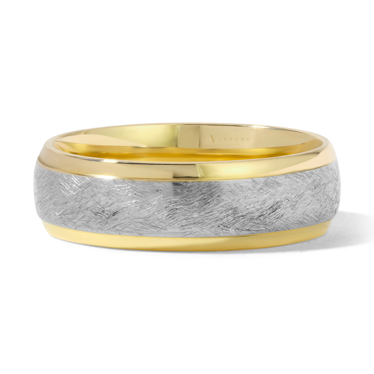 Men's 2-Toned Etched Wedding Band