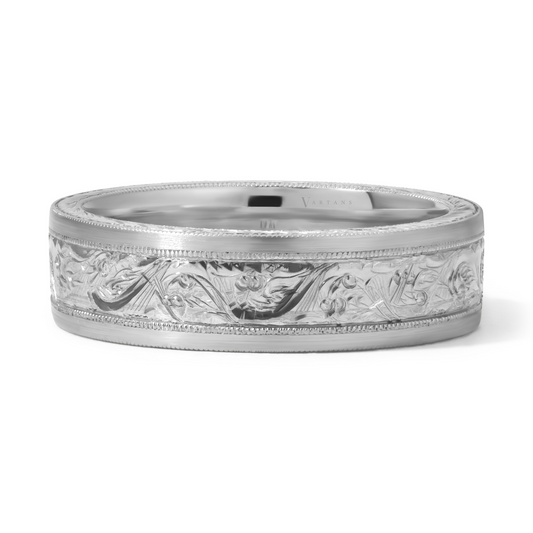 Men's Paisley Wedding Band