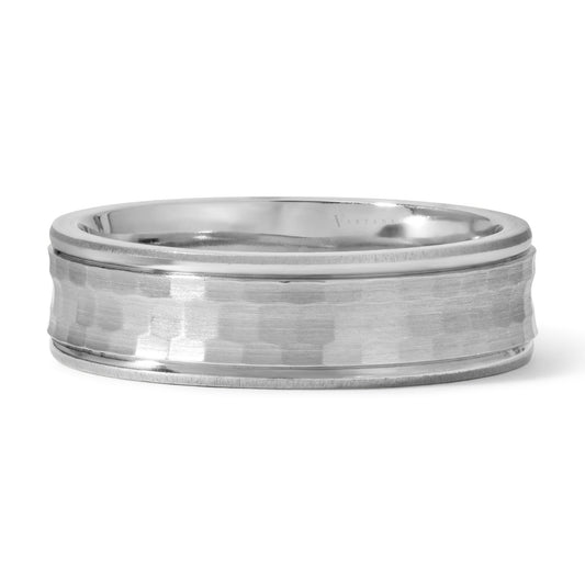 Hammered Men's Wedding Band