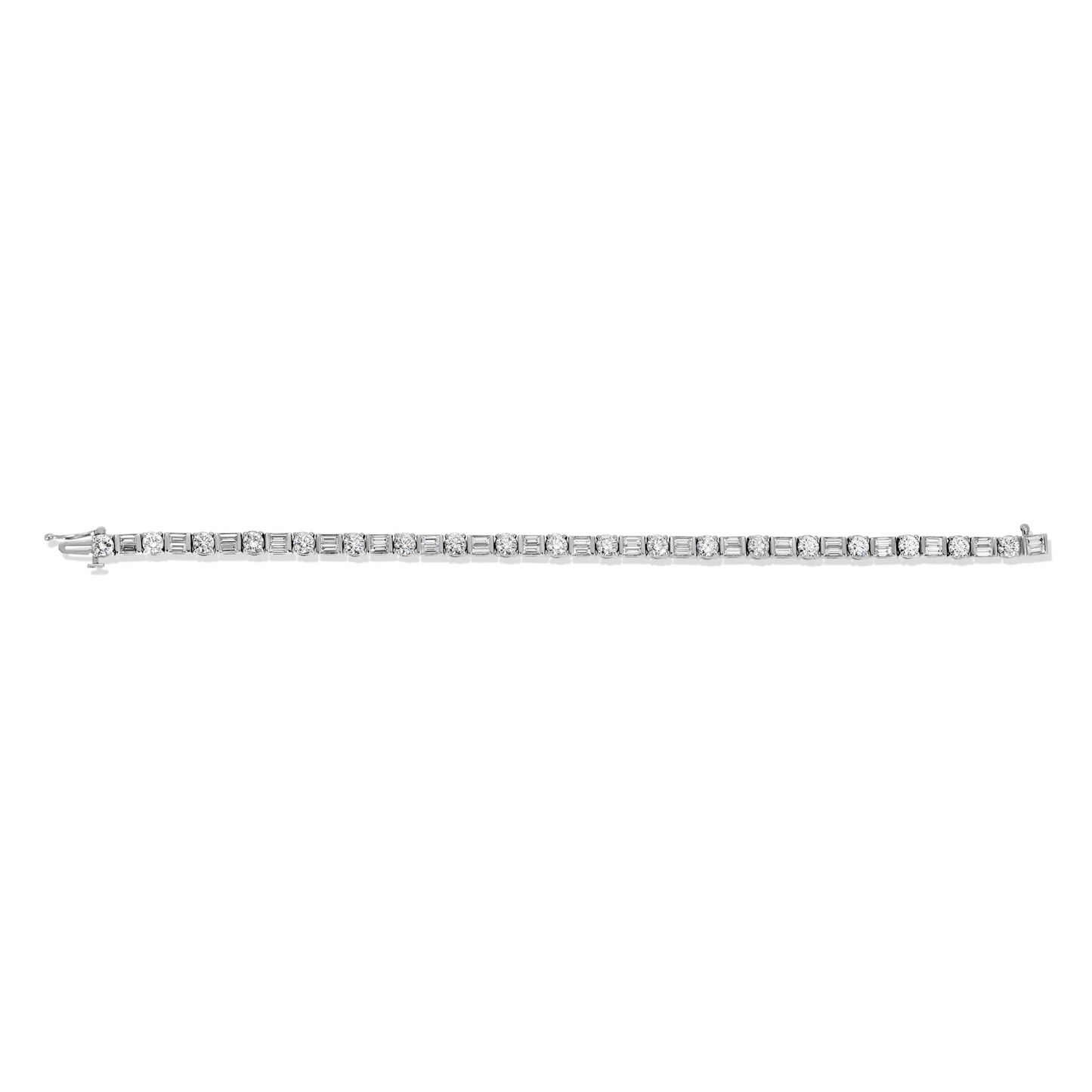 Round & Baguette Diamond Bracelet