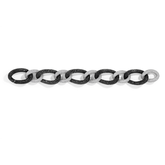 Black & White Chain Link Bracelet