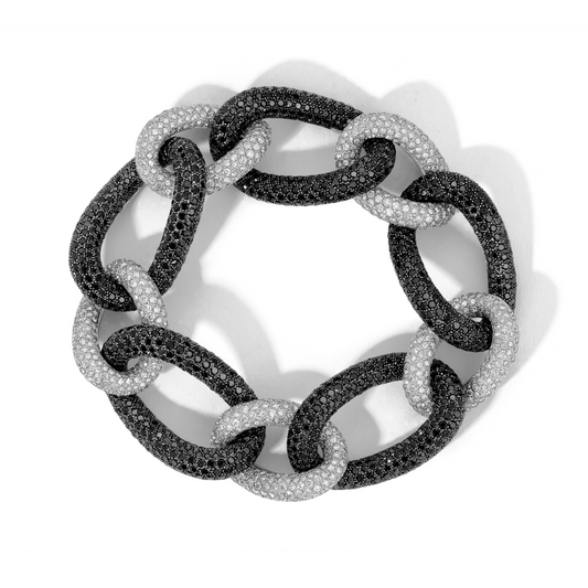 Black & White Chain Link Bracelet