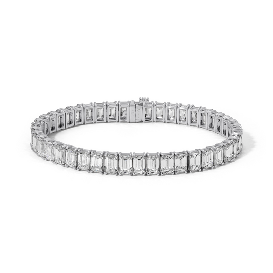 Emerald Cut Diamond Tennis Bracelet