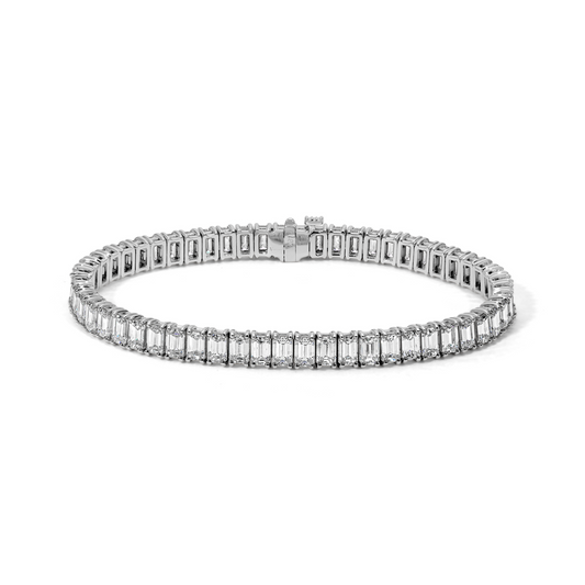Emerald Cut Diamond Tennis Bracelet