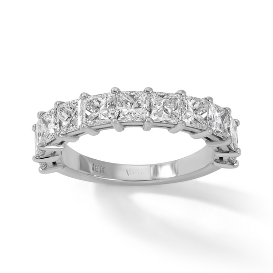Princess Diamonds Wedding Band