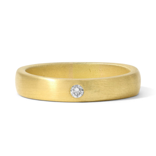 Single Stone Wedding Band